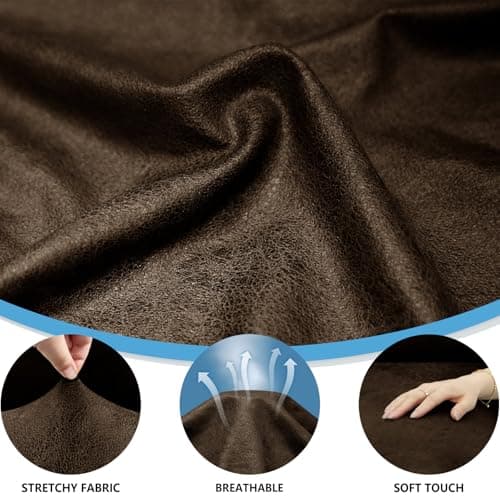 8-Piece Washable Spandex Slipcovers for Leather Look 3-Seater Recliner Couch