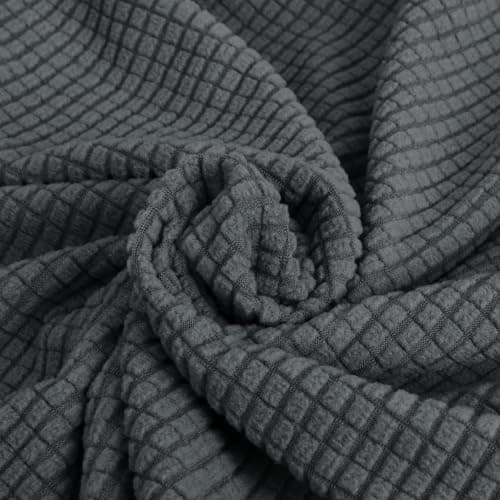 JIVINER Stretch Universal Couch Cover, Light Gray Rhomb, Large — Grey