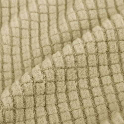 JIVINER Stretch Universal Couch Cover, Light Gray Rhomb, Large — Champagne