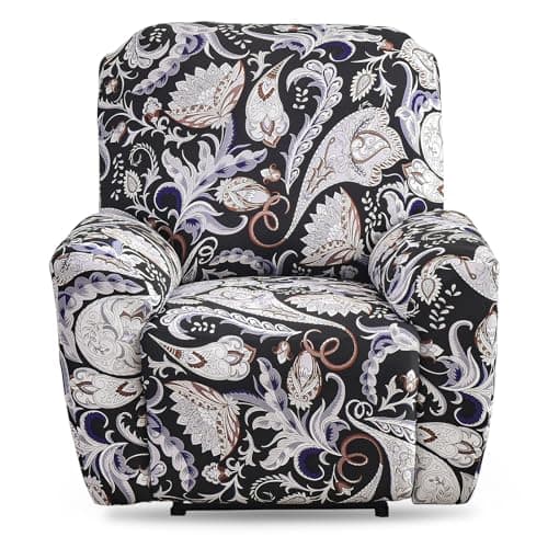 Pet and Kid-Friendly Waterproof Recliner Covers — White/Black