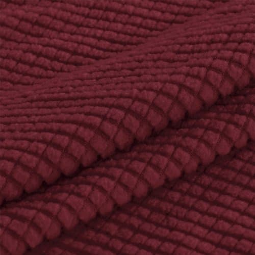 Turquoize Stretch Slipcovers for 3 Cushion Couch (Sofa, Biscotti Beige) — Burgundy Red