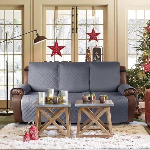 KinCam Waterproof Recliner Sofa Cover, Dark Gray