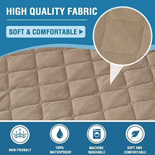H.VERSAILTEX 100% Waterproof Couch Cover for Loveseat (French Oak)