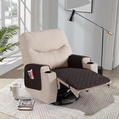 Ruaozz Waterproof 3 Seater & Recliner Sofa Cover, Chocolate