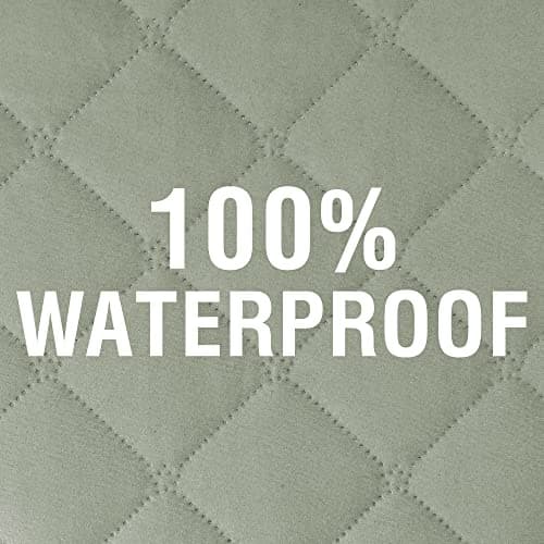 H.VERSAILTEX 100% Waterproof Couch Cover for Loveseat (French Oak) — Pale Aqua
