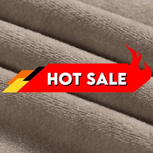 PrinceDeco Grey Velvet Loveseat Cover, Washable, Up to 72" Wide — Taupe