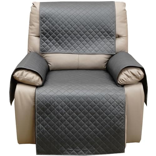 Eismodra Dark Gray Non-Slip Recliner Cover 23"x39" — Dark Gray
