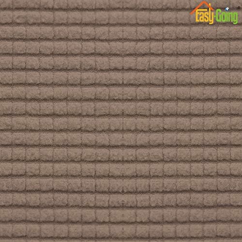 Dark Gray Stretch Loveseat Cushion Cover with Elastic Bottom — Camel