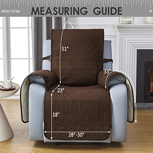 Waterproof Recliner Chair Covers for Pets, Babies, Dogs, Cats and Kids