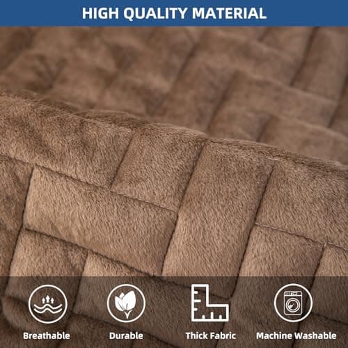 Light Brown Eismodra Recliner Chair Cover, Washable & Stays in Place