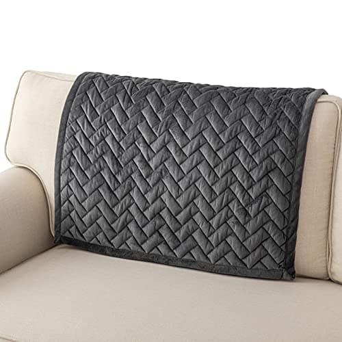 Eismodra Dark Gray Anti-Slip Couch Cover, 36"x36" L-Shaped Sectional