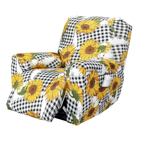 FUANGUI 4-Piece Lazyboy Recliner Cover with Storage Pockets — 26