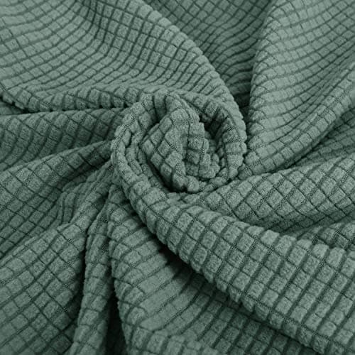 ZNSAYOTX Universal Sofa Cover for Living Room Dogs Pet Friendly Spandex Slipcover with Anti-Slip Foam Sticks (Light Grey — Pea Green