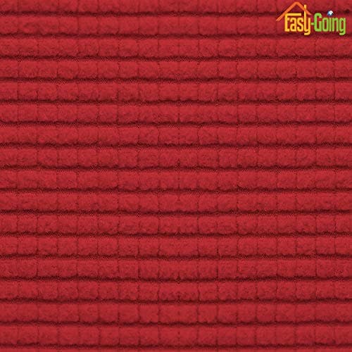 Dark Gray Stretch Loveseat Cushion Cover with Elastic Bottom — Christmas Red