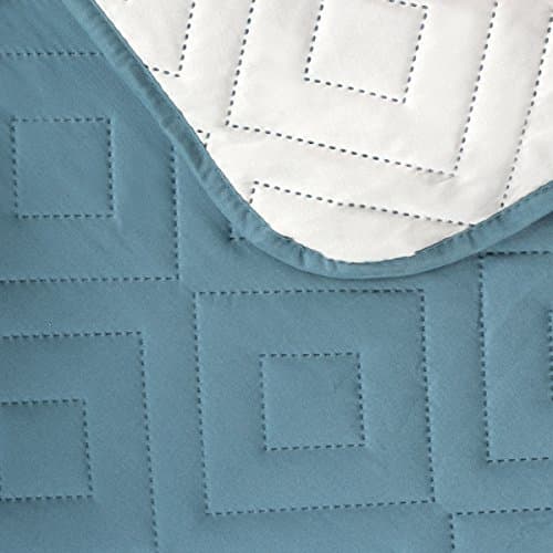 H.VERSAILTEX Reversible Water Resistant Recliner Cover for Pets & Kids — Cameo Blue/Beige