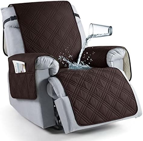 TAOCOCO 100% Waterproof Non Slip Covers for Recliner Chair with Pocket  
Best Non Slip Covers for Recliner Chairs with Pockets for Kids and Pets (2|6")  
Washable 100% Waterproof Recliner Chair Protector for Kids and Pets, OEKO-TEX Certified (2|6", C