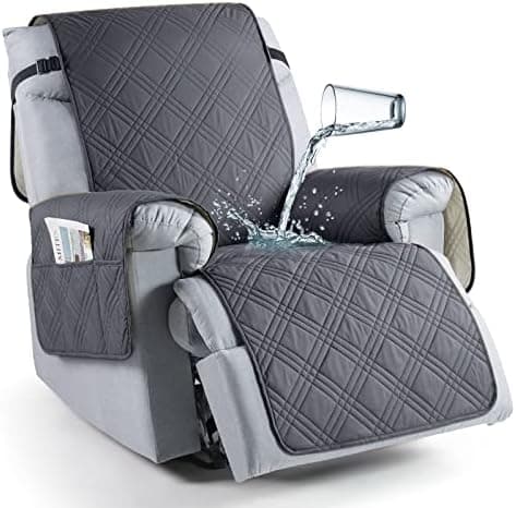 TAOCOCO 100% Waterproof Non Slip Covers for Recliner Chair with Pocket  
Best Non Slip Covers for Recliner Chairs with Pockets for Kids and Pets (2|6")  
Washable 100% Waterproof Recliner Chair Protector for Kids and Pets, OEKO-TEX Certified (2|6", C