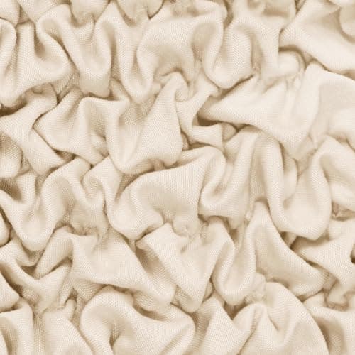 PAULATO Recliner Loveseat Cover - 2 Seater Form Fit Stretch Protector - Microfibra Dark Grey — Cream