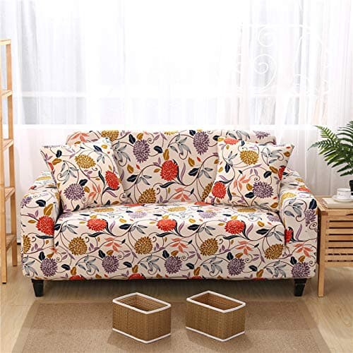 Love Forever Lamberia Printed 3 Seater Sofa Cover with Pillow Cases — Vine Flower