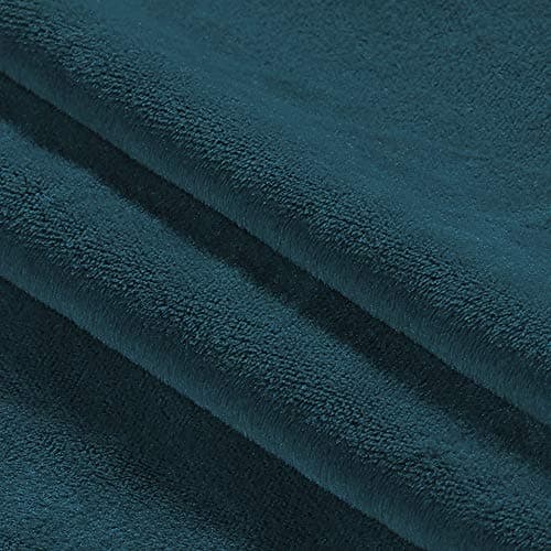 Ivory Turquoise Loveseat Covers for Velvet Couch with Elastic Bottom — Deep Teal
