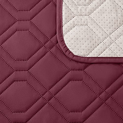 Waterproof Loveseat Recliner Cover with Console for Pets - Chocolate — Burgundy