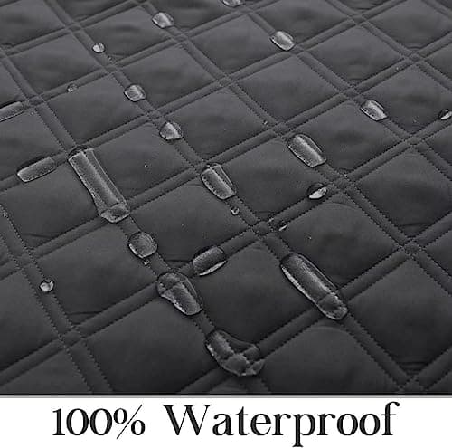 TOMORO 100% Waterproof Non-Slip Recliner Chair Cover, Dark Gray, 23x38 Inch