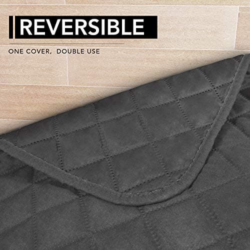 Dark Gray L-Shaped Sofa Slipcover for Pets and Kids (42x52 inches)