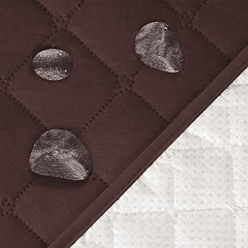 Burgundy 100% Waterproof Couch Cover for 3 Cushion Sofa (Sofa 70") Pet Friendly — Brown