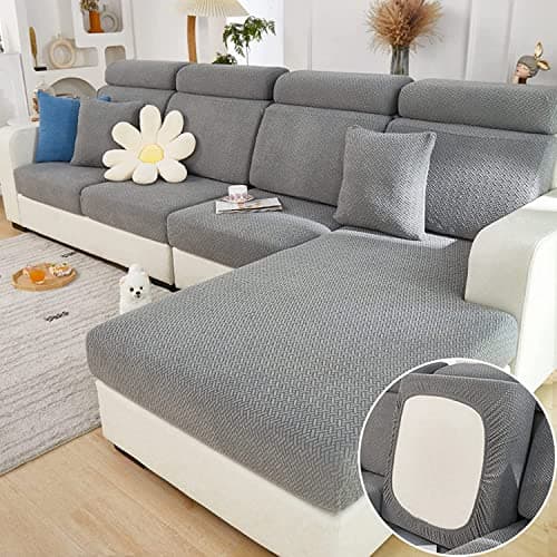2024 Magic Wear-Resistant Sofa Cover for Sectionals (Texture-Gray, Extra Large)
