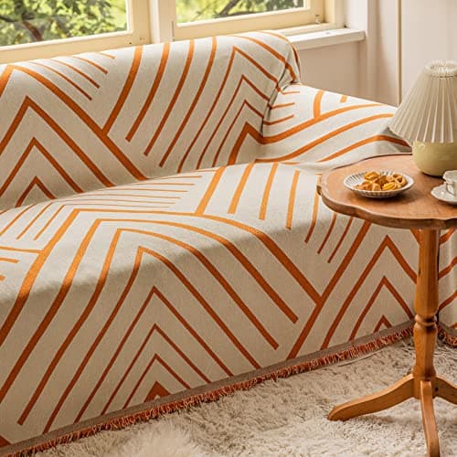 ROOMLIFE Reversible Sofa Covers for 3 Seat Reclining Futon - Washable Kids & Pet Protector 71"x134"