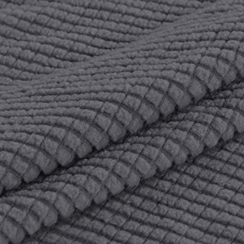 Turquoize Stretch Slipcovers for 3 Cushion Couch (Sofa, Biscotti Beige) — Charcoal Gray