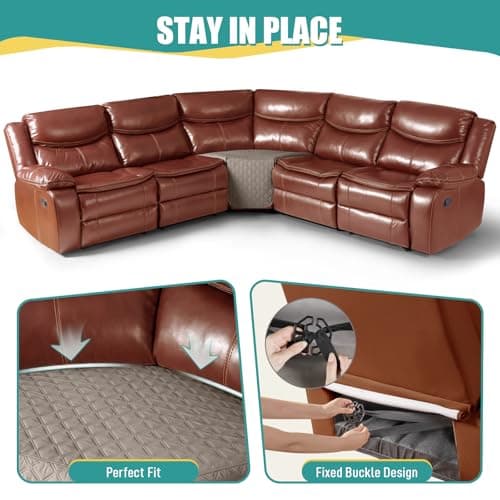 Ruaozz Khaki Recliner Sectional & Corner Sofa Covers