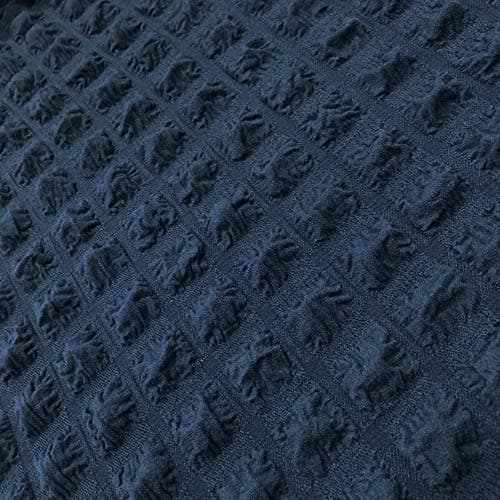 Country Style Dark Grey Sofa Slipcover for 3 Cushion Couch Durable Washable Fit Universal — Navy Blue