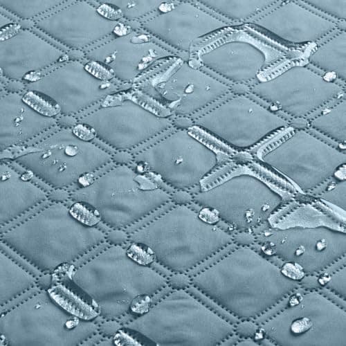 TAOCOCO 100% Waterproof Recliner Cover, Pet & Kids Washable, Dark Gray — Sky Blue