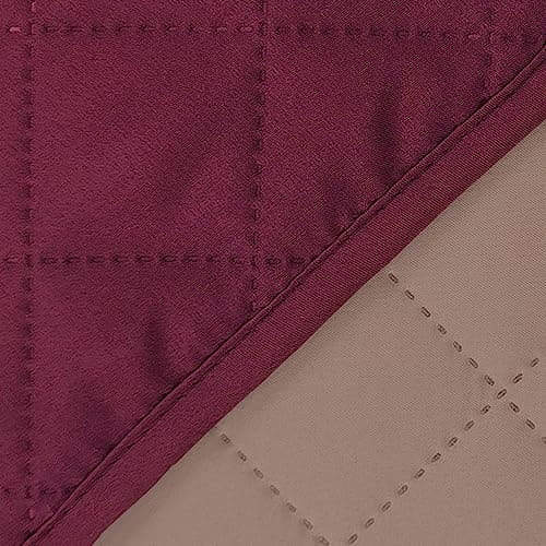 Reversible Chocolate/Beige Loveseat Sofa Cover Protector — Burgundy/Camel