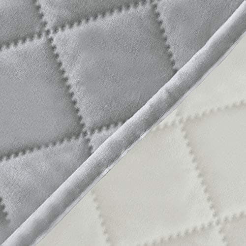 Easy-Going Reversible Loveseat Couch Cover, Gray/Light Gray — Light Gray/Ivory
