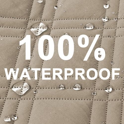 Turquoize Waterproof Couch Covers for 3 Cushion Couch, Gray — Taupe