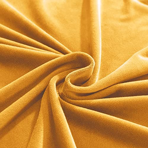 Wear-Resistant Stretch Velvet L-Shaped Sofa Cover for Left/Right Sectionals (Camel, Single Seat) — Gold