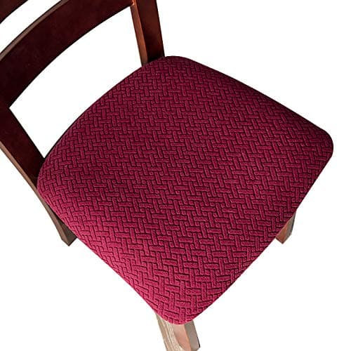 Genina Taupe Dining Room Chair Slipcovers (4 Pcs) — Wine Red