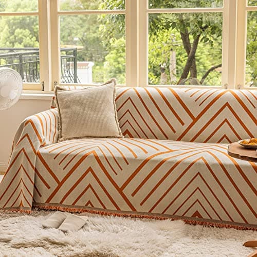 ROOMLIFE Reversible Sofa Covers for 3 Seat Reclining Futon - Washable Kids & Pet Protector 71"x134"