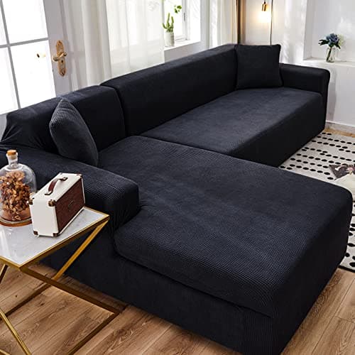 IMYOGI L-Shaped Sofa Cover - 2pcs Stretch Slipcover for Seater + 2 Seater Living Room — B