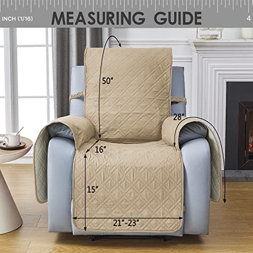 Waterproof Small Recliner Chair Covers for Pets, Baby, Dogs, Cats, and Kids
