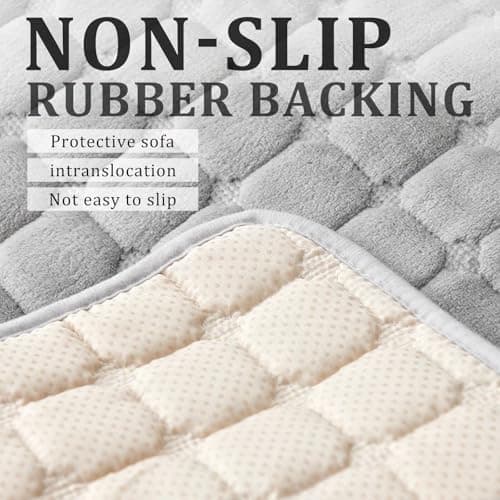 Washable Large Taupe Quilted Slipcover for Recliner and Furniture with Side Pocket