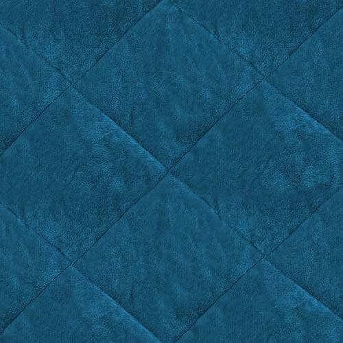 Turquoize Velvet Recliner Cover for 2 Cushion Couch (54", Gray) — Peacock Blue