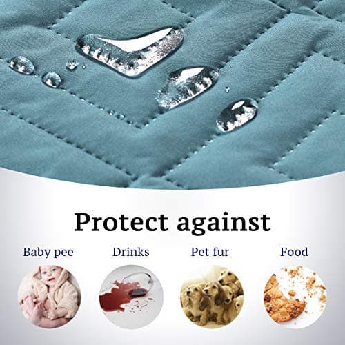 H.VERSAILTEX Reversible Loveseat Cover Anti-Slip Water Resistant Elastic Straps