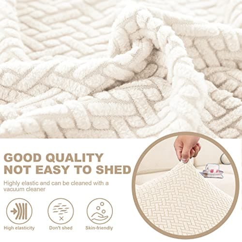 ShowyLive 2024 Wear-Resistant Universal Sofa Back Cover, Weave White