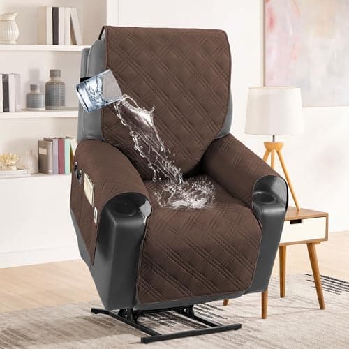 H.VERSAILTEX 100% Waterproof Recliner Chair Cover Brown/Beige