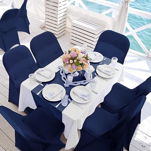 Elastic Chair Covers for Event Decor (Navy Blue)
