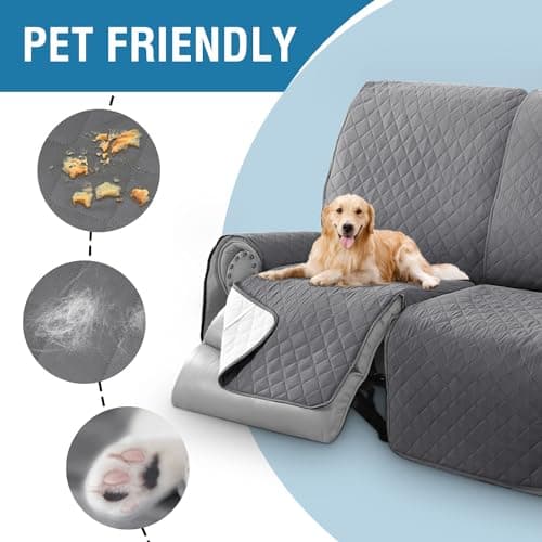 H.VERSAILTEX 100% Waterproof Recliner Cover, Rocket Gray