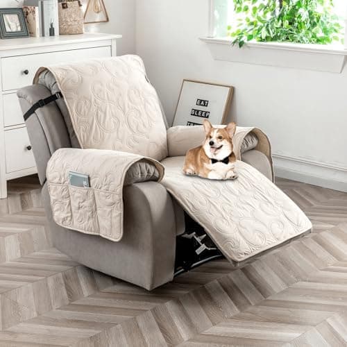 100% Waterproof Recliner Chair Cover for Pets and Kids (Beige, 2|6" Recliner Chair)
100% Waterproof Non-Slip Fabric Recliner Couch Cover for Living Room (Beige, 2|6" Recliner Chair)
Washable 100% Waterproof Recliner Chair Cover for Pets and Kids (Bei